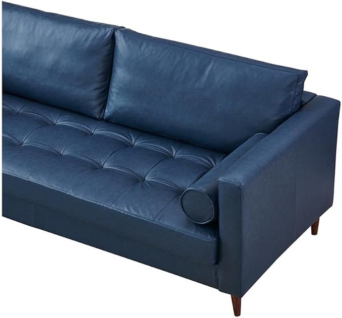 Pemberly Row Eco Leather Sofa, High Density Foam Cushion, Hardwood Frame - Image 4