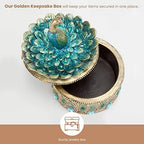 Bits and Pieces Peacock Jewelry Box Small Trinket Box - Image 6