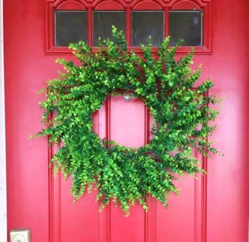 CATTREE Artificial Shrubs Bushes, Plastic Eucalyptus Leaves Fake Green Plants Wedding Indoor Outdoor Home Garden Verandah Kitchen Office Table Centerpieces Arrangements Christmas Decoration 6 pcs - Image 6