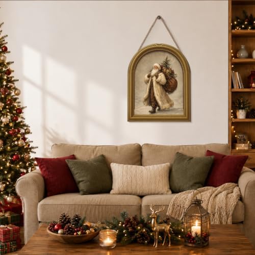 Christmas Decor Vintage Winter Santa Claus Wall Art Sign Table Decor - Image 6