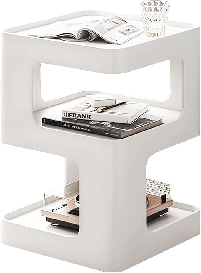 Modern Metal Side Table with Storage, Small End Table by BUZUEYModernmetalfurniture