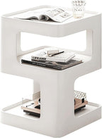 Modern Metal Side Table with Storage, Small End Table by BUZUEYModernmetalfurniture
