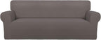 PureFit Stretch Oversized Couch Covers Fleece Sofa Slipcovers Taupe | 1-Piece by PureFit