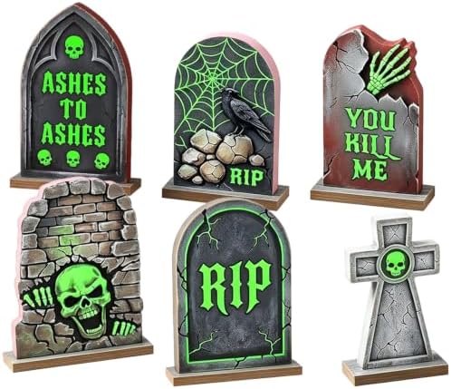 Halloween Tombstone Decor, Halloween Table Decorations Indoor for Home by Unknown