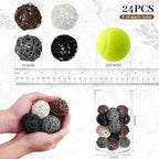 DomeStar 24PCS Brown Decorative Balls for Bowl Centerpiece, 2 Inch Rattan - Image 2