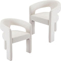 BESTANO Set of 2 Modern PU Leather Upholstered Dining Chairs by BESTANO