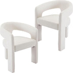 BESTANO Set of 2 Modern PU Leather Upholstered Dining Chairs by BESTANO