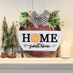 HOMCDALY Interchangeable Welcome Sign for Front Door with 14 Changeable Icons, Door Wreaths for Front Door with 12 LED Lights, Farmhouse Rustic Welcome Door Hanger Wall Sign, Porch Decorations(White) - Image 4