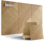 Fluxynara 6-Pack Large Felt Bulletin Board,Natural Oak Diamond by FLUXYNARA