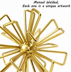 4.75" Gold Triangular Striking Iron Table Decoration Sphere - Image 4