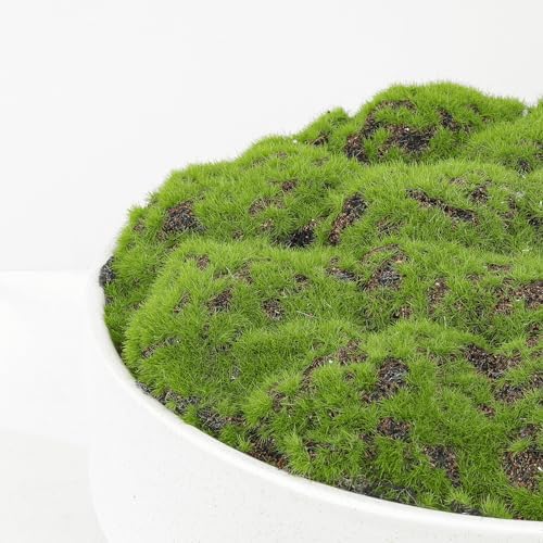NAHARO New Moss Bowl, Handmade Ceramic Bowl. 11" Artificial Moss Centerpiece for Home Decoration, Living Room, Office - Image 3