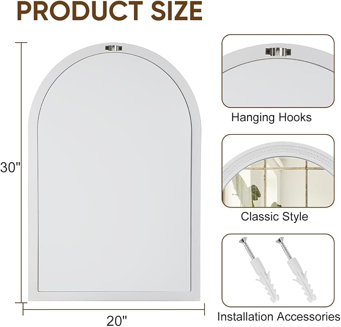 Arched Vanity Mirror for Wall, Decorative Rope Mirror for Bathroom, Living Room - Image 6