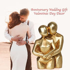 Guichifun Hugging Couple Sculptures Gold Home Décor - Image 2