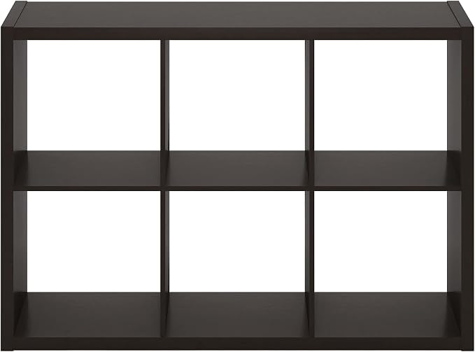 Furinno Cubicle Book Shelf, 6-Cube Bookshelf, Extra Thick Frame Horizontally & - Image 13