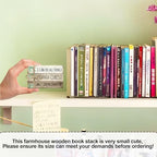 Decorative Books for Home Decor, Wood Book Stack for Table Decor, I Can Do All Things Through Christ Who Strengthens Me Decoration Books for Office Shelf, Farmhouse Stacked Books Decoration (L75) - Image 3