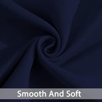 Yakamok Room Darkening Curtains 42x84 inch Length Navy Blue-Living Room | 2 - Image 5