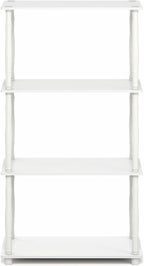 Furinno Turn-N-Tube Storage Shelves, 4-Tier Open Frame Book Shelf, Standing - Image 7