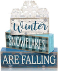 Yuntau 4 Pcs Winter Home Decorations Snowflake Centerpieces for Tables by Yuntau