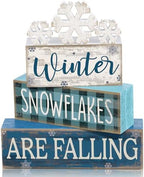 Yuntau 4 Pcs Winter Home Decorations Snowflake Centerpieces for Tables by Yuntau