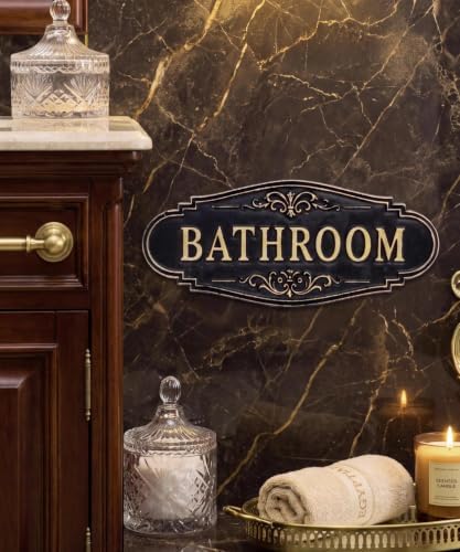 Putuo Decor 3D Bathroom Resin Wall Decor Sign Bathroom Door Plaque - Image 5