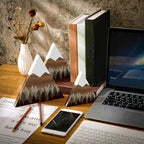 3 Pcs Mountain Shelf Decor Mountain Wooden Wall Decor Forest Art, Taupe - Image 3