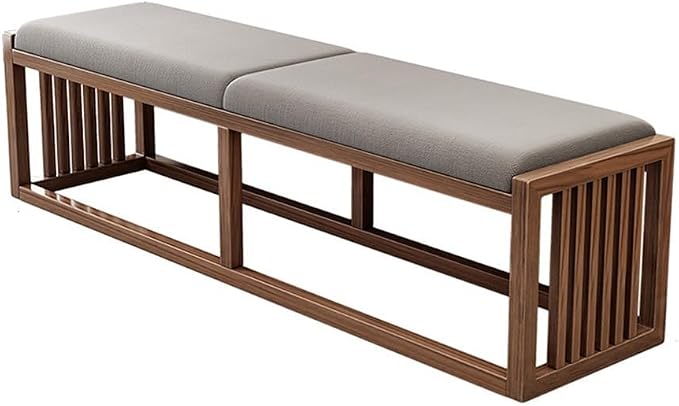 Modern Decor Bench Solid Wood New Chinese Style Bed End Stool Shoe Bench by Unknown