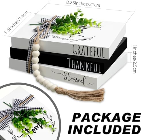 Capoda 3 Pcs Decorative Books for Home Decor, Classic - Image 5