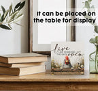 Chicken Rooster Decor Signs,Cottagecore Chicken Wooden Signs,Rustic Farmhouse Live Like Someone Left The Gate Open Wood Sign,Farm Animal Rooster Decor For Kitchen Office Badroom - Image 3