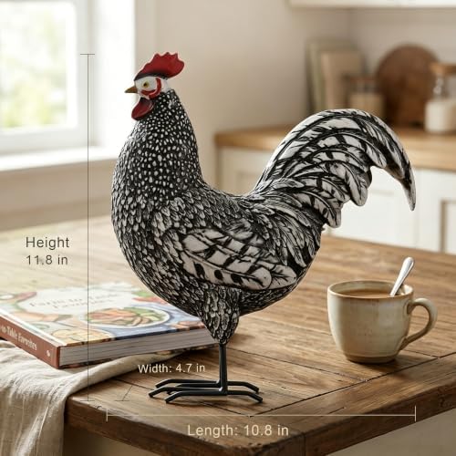 Rooster Statue Country Kitchen Decor Chicken Figurine Home Decor - Image 3
