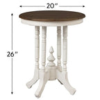 Sunset Trading Shabby Chic Cottage Table, Small Ornate, Antique white - Image 3