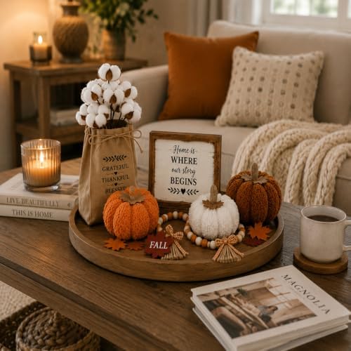 Thanksgiving Decor Set, Fall Decorations for Home with Pumpkins - Image 4