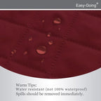 Easy-Going Reversible Couch Cover, Recliner 22 in, Christmas Red/Ivory | - Image 4