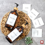 GMISUN Amber Glass Soap Dispenser, 2 Pack Bathroom Hand Soap Dispensers with Bamboo Pump, 17 Fl Oz Kitchen Hand and Dish Soap Dispenser Set, Modern Vintage Liquid Brown Soap Dispensers Bottle - Image 7