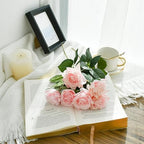 Mandy's Artificial 10 Stems Silk Light Pink Rose - Image 3