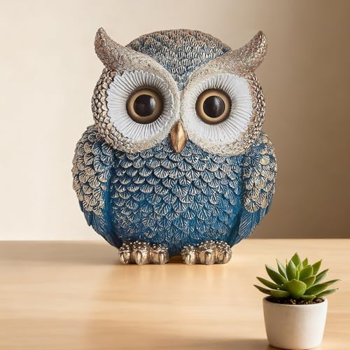 Baitiane Owl Statue Home Decor, Owls Figurine for Bookshelf by Baitiane