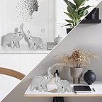 A Pair Elephant Statue Home Decor,Modern Style Figurines,Sculpture for ​Office Desktop Bookshelf Living Room (Silver) - Image 5