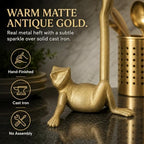 WallCharmers Gold Frog Paper Towel Holder & Metal Toilet Paper Holder Stand - Image 5