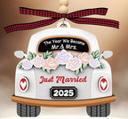 Wedding Gifts for Couples 2025 - Wood Hanging Ornament for Bride & Groom, Mr & Mrs - Wedding Decor Newlywed Gift, Bridal Shower Present for Married Couples by Sulevalt%C2%AE
