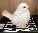 NEW White Modern Farmhouse Bird Figurine, Bird Statue Sculpture - Carved Rustic Distressed Animal Bird Ornaments - Home Decor Accents Collectible Bird Figurine | Spring - Image 7