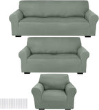 Peryiter 3 Pcs Couch and Loveseat Covers Set Sofa Cover by Peryiter