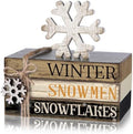 4 Pcs Winter Table Decorations Snowflaketiered Tray Decor by Anglechic