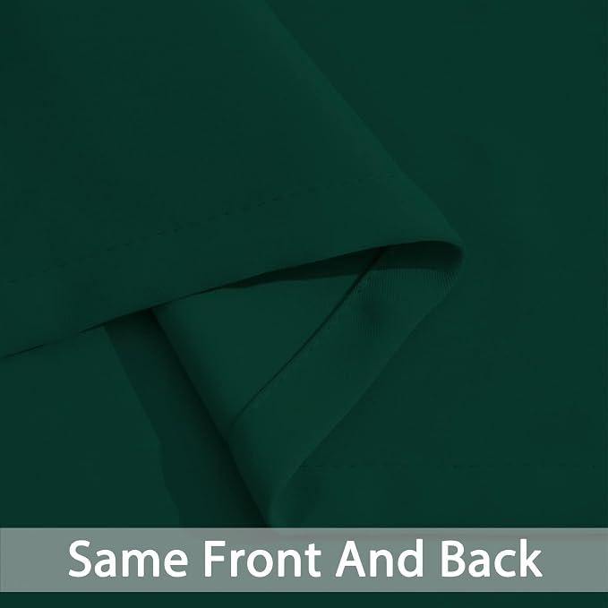 Yakamok Dark Green Room Darkening Curtains 84 inch Sliding Door Drapes | 1 - Image 4