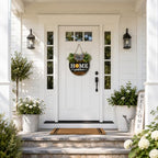 Interchangeable Welcome Sign for Front Door with 4 Seasonal Wreath and 14 Changeable Icons, Home Sweet Home for Spring Summer Fall Winter All Seasons Holiday, Rustic Round Wood Wreath Door Decoration - Image 7