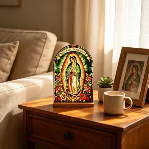 KOMI Catholic Icon Our Lady of Guadalupe Stand Ornament Statue Acrylic Home Altar Decor Christian Gifts - Image 6