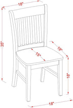 East West Furniture NDNO3-LWH-W 3 Piece Dining Room Table Set Contains a - Image 9
