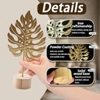 Gold Leaf Home Decor Set - Metal Leaves Statues, Modern Artistic Sculptures for Living Room, Office, Shelf & Home Decorative, Handmade 3D Botanical Accents - Image 6