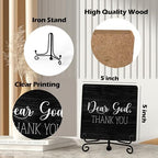 Modern Farmhouse Decor, Home Decor For Living Room, Boho Chic Aesthetic Shelf Decorations, Christian Dear God Sign, Farm House Entryway Tv Stand Fireplace Coffee Table Decoration (03) - Image 2