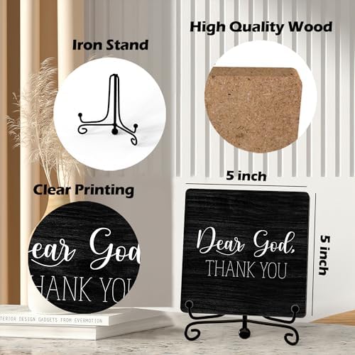 Modern Farmhouse Decor, Home Decor For Living Room, Boho Chic Aesthetic Shelf Decorations, Christian Dear God Sign, Farm House Entryway Tv Stand Fireplace Coffee Table Decoration (03) - Image 2