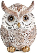 Smadeer Owl Statue and Figurine for Home Decor Accents Adorable Owl for Shelf Bookshelf Bedroom Living Room Office Table Desk Modern Decorations Animal Sculpture for Birds Lovers by Smadeer