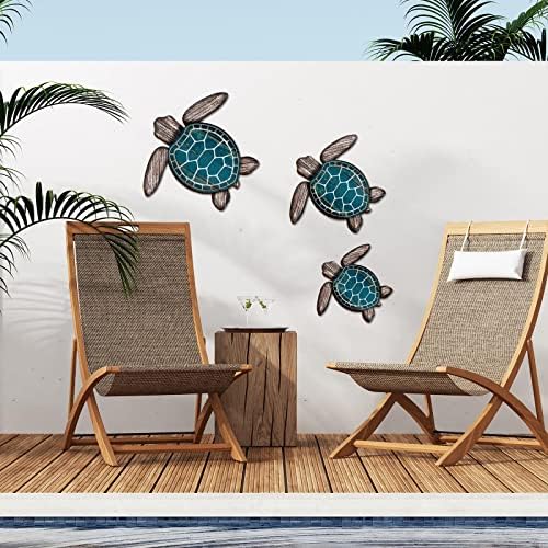 Bucherry 3 Sizes Wooden Sea Turtle Wall Decor Turtle Wall Art,Wood Color - Image 4